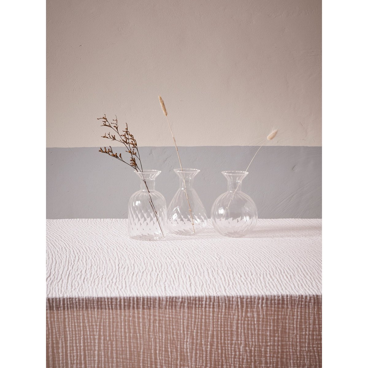 Soliflore en verre par lot de 3 transparent, CYRILLUS