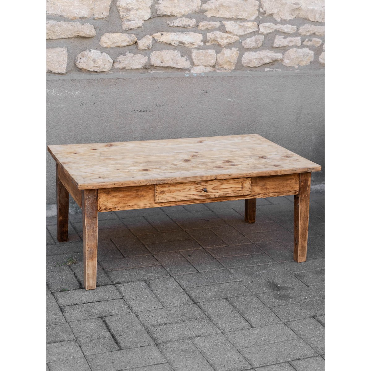 Table basse en bois Léonie N°1148 - Bon état bois clair, DEBONGOUT