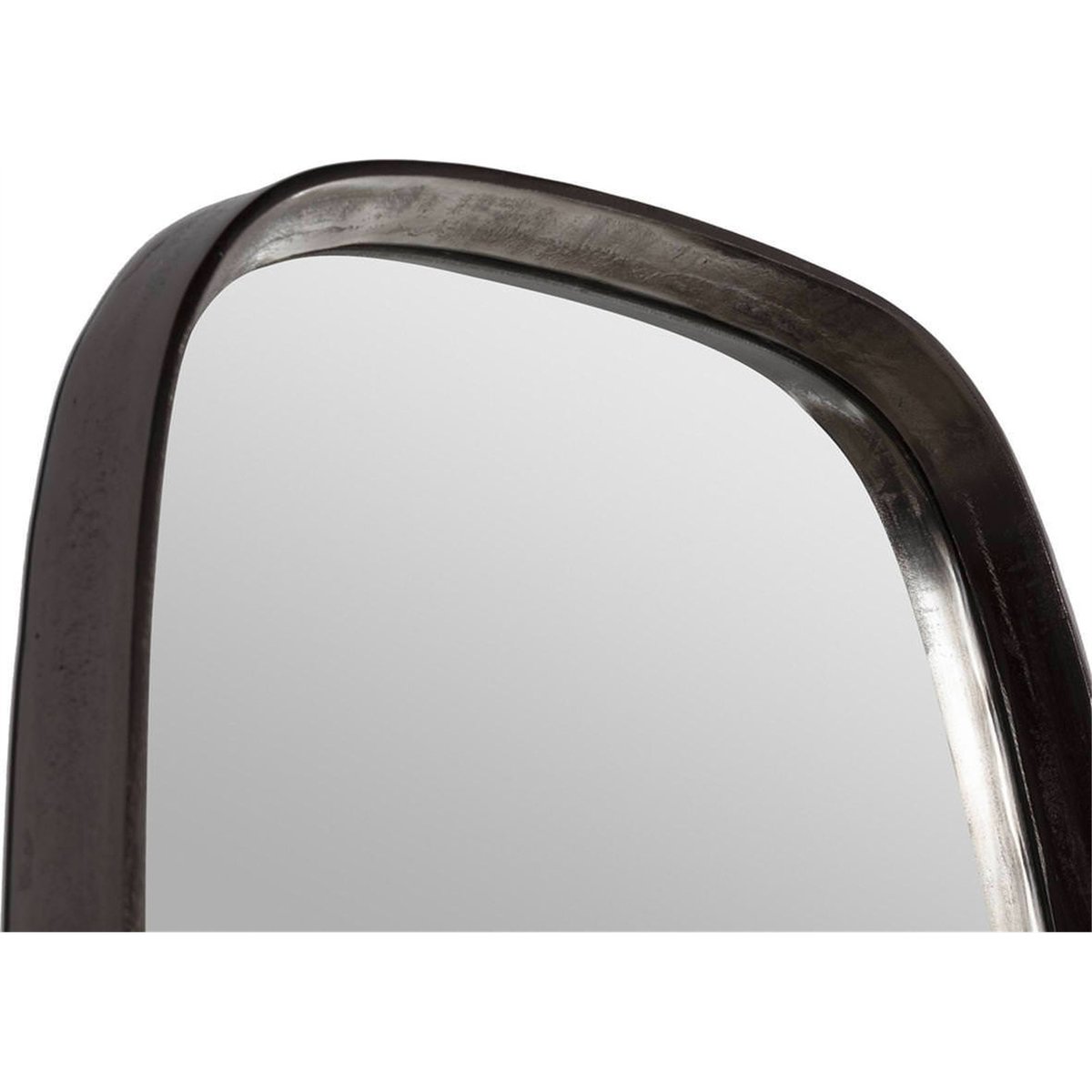 Miroir mural en verre, Angles arrondis noir, RECOLLECTION