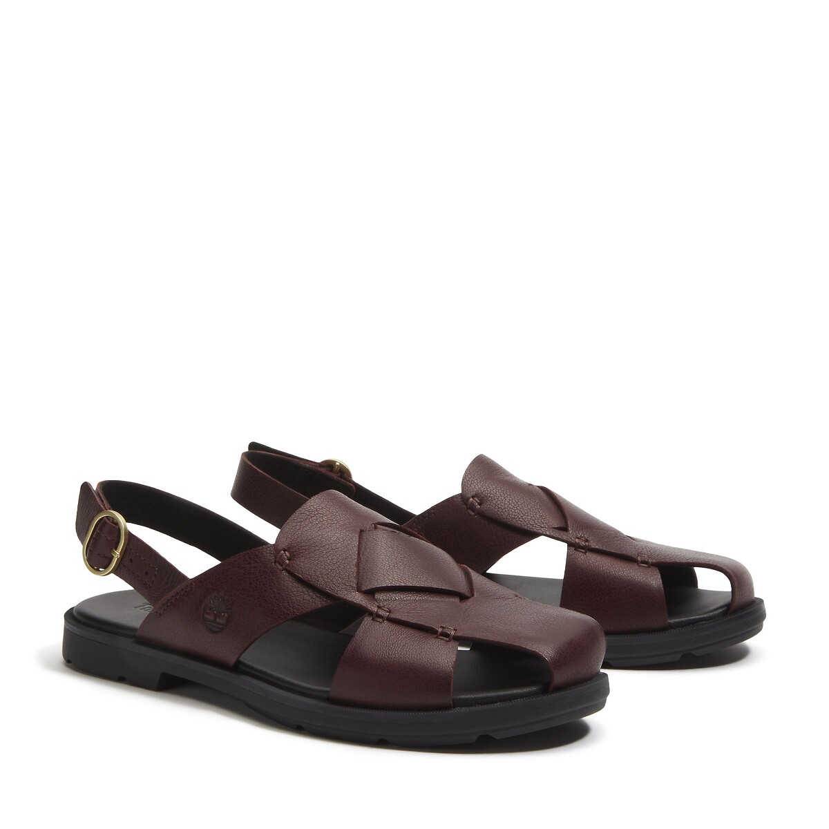 Calista Bay Leather Closed Fisherman Sandals burgundy, TIMBERLAND