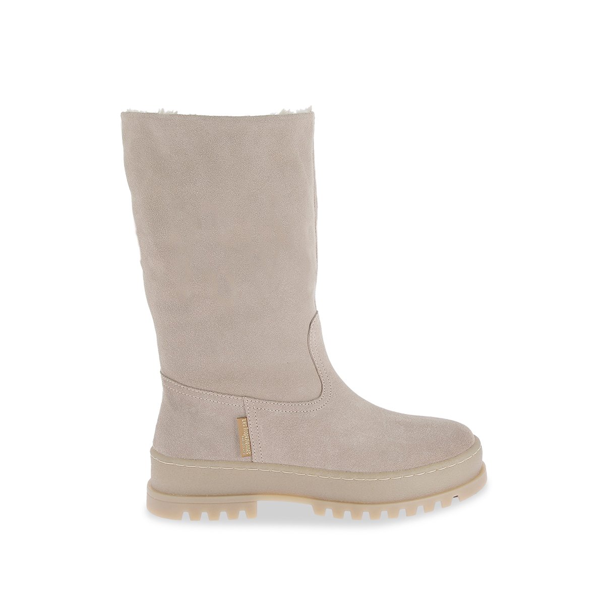 Bottes en cuir à talon plateforme VELVET sable, LES TROPEZIENNES PAR M.BELARBI