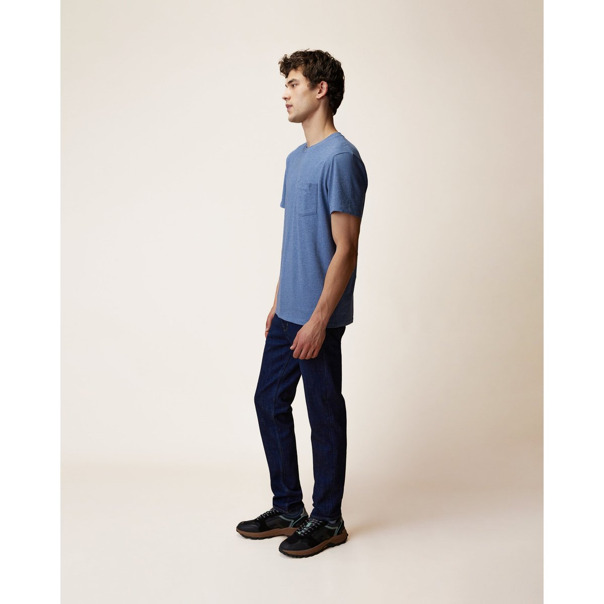T-shirt en maille bleu, FAGUO
