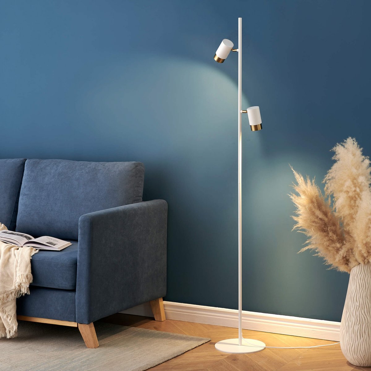 Lampadaire Multi Spot Moderne - ELYA blanc, KOSILUM