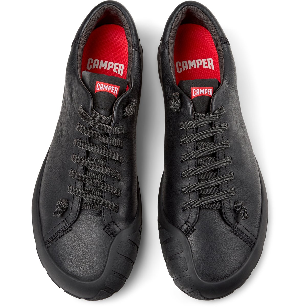 Baskets Peu Path+ Twins Smooth Leather noir, CAMPER