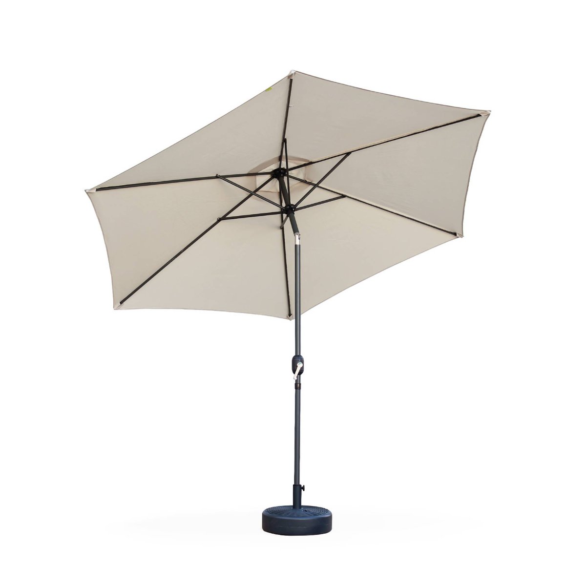 Parasol rond 3m avec mât central TOUQUET taupe, SWEEEK