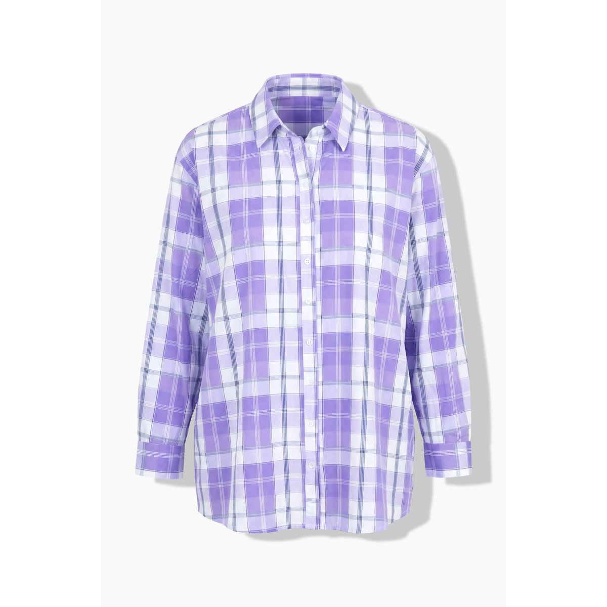 Chemisier à carreaux oversize violet, ULLA POPKEN