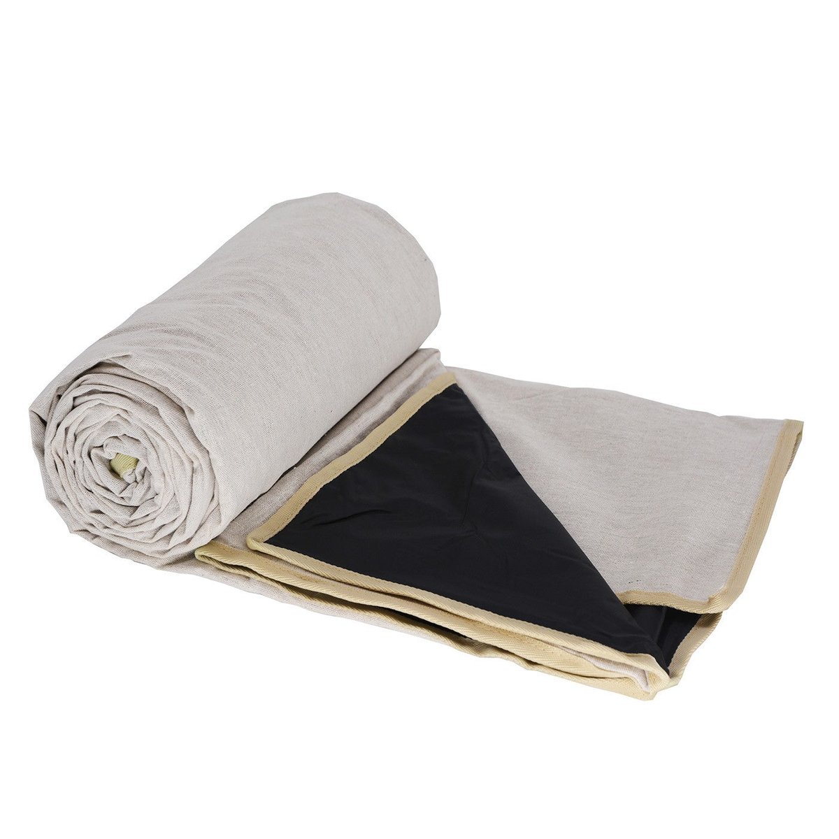 Nappe pique-nique à revers imperméable beige, LES JARDINS DE LA COMTESSE