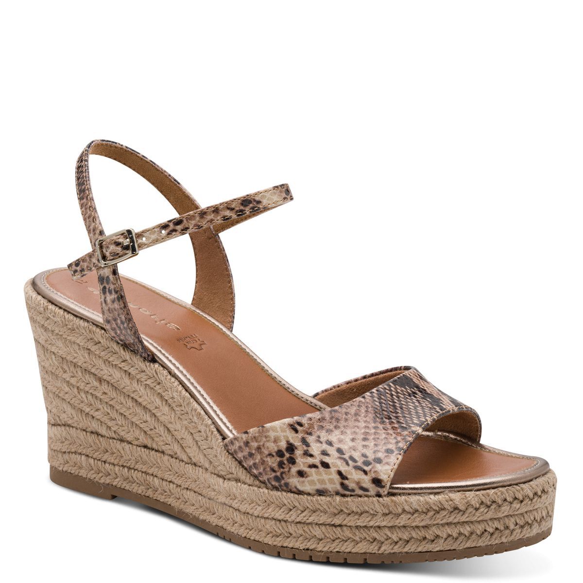 Sandale à talon en boucle marron, TAMARIS