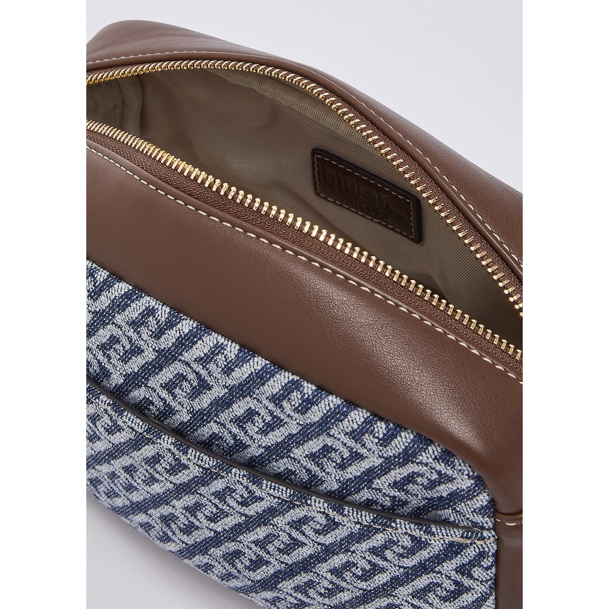 Sac bandoulière format moyen effet denim denim bleu, LIU JO