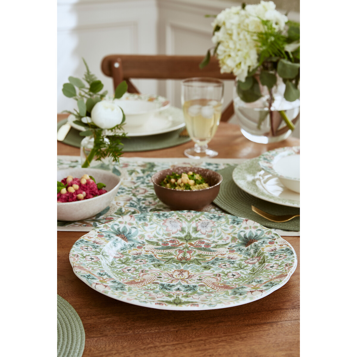 Morris & Co. Strawberry Thief Serving Platter multi-coloured, MORRIS & CO.