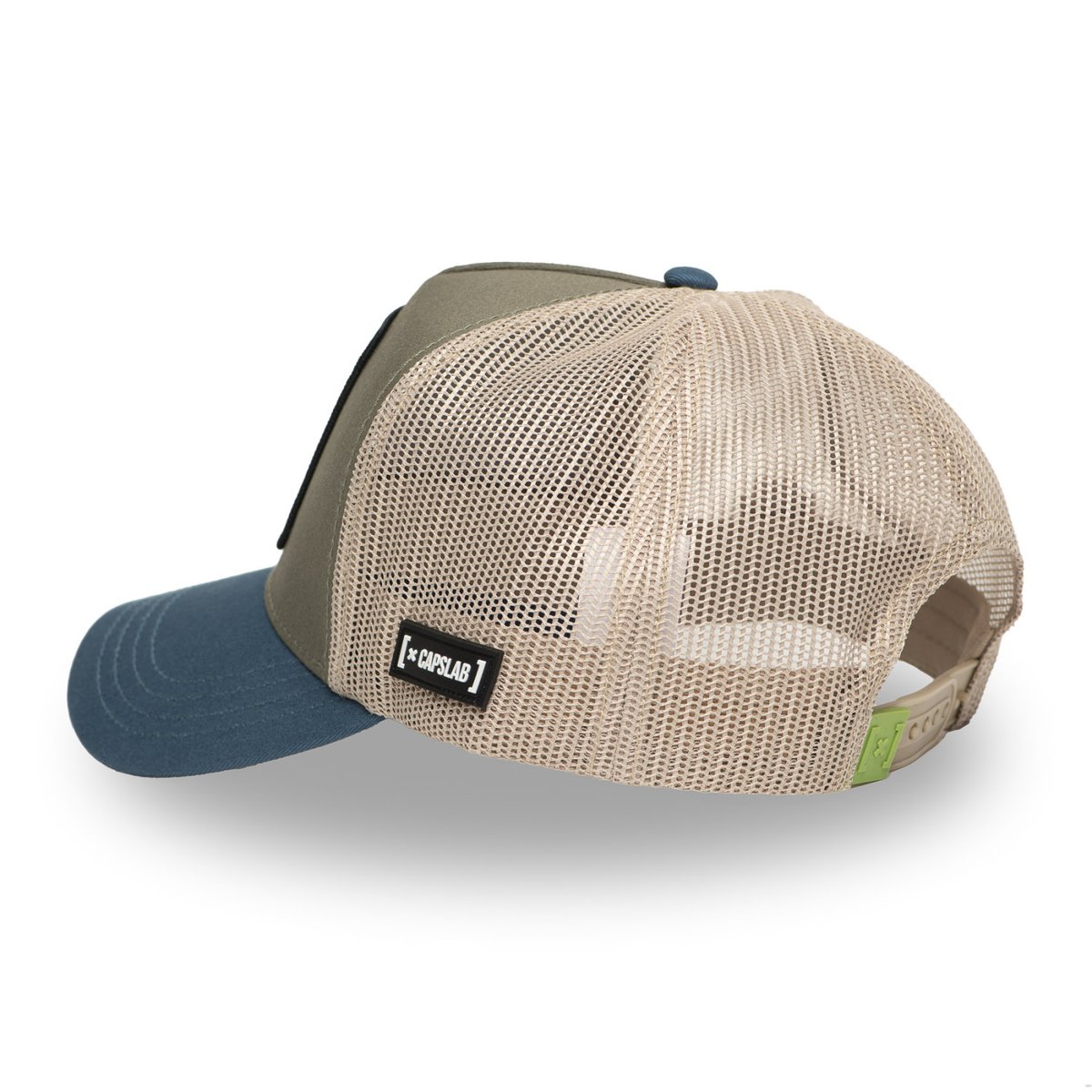 Casquette trucker Rick & Morty bleu pétrole/kaki/beige, CAPSLAB