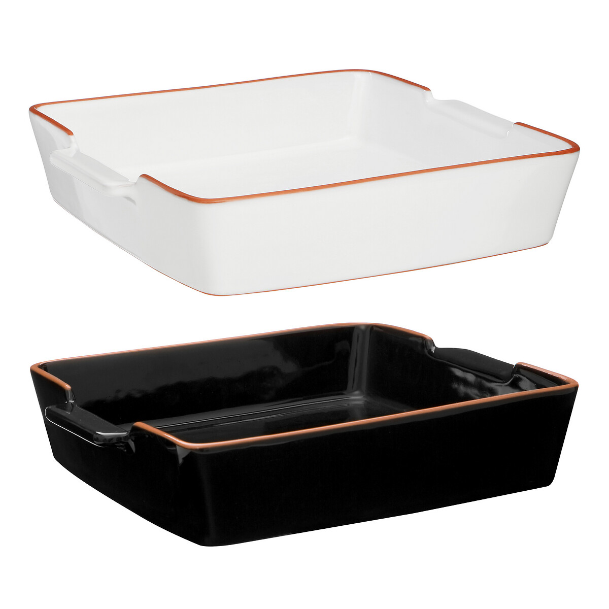 25cm Black Square Terracotta Baking Dish black, SO'HOME