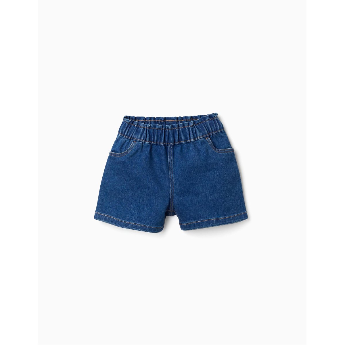 Short en jean avec taille paperbag bleu, ZIPPY