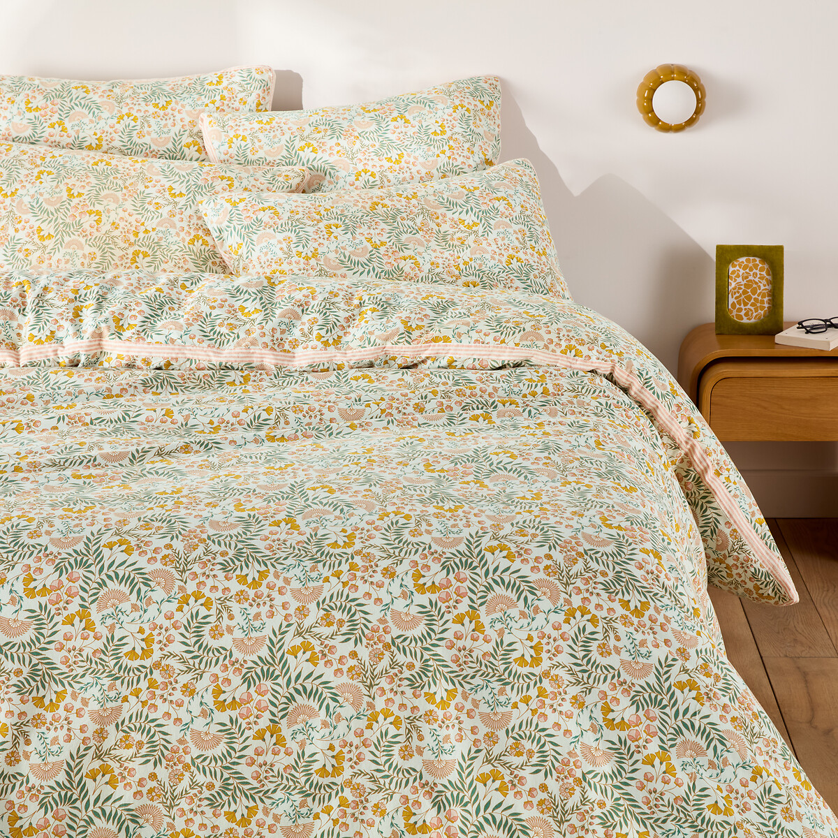 Majari Washed Cotton Duvet Cover floral print, LA REDOUTE INTERIEURS