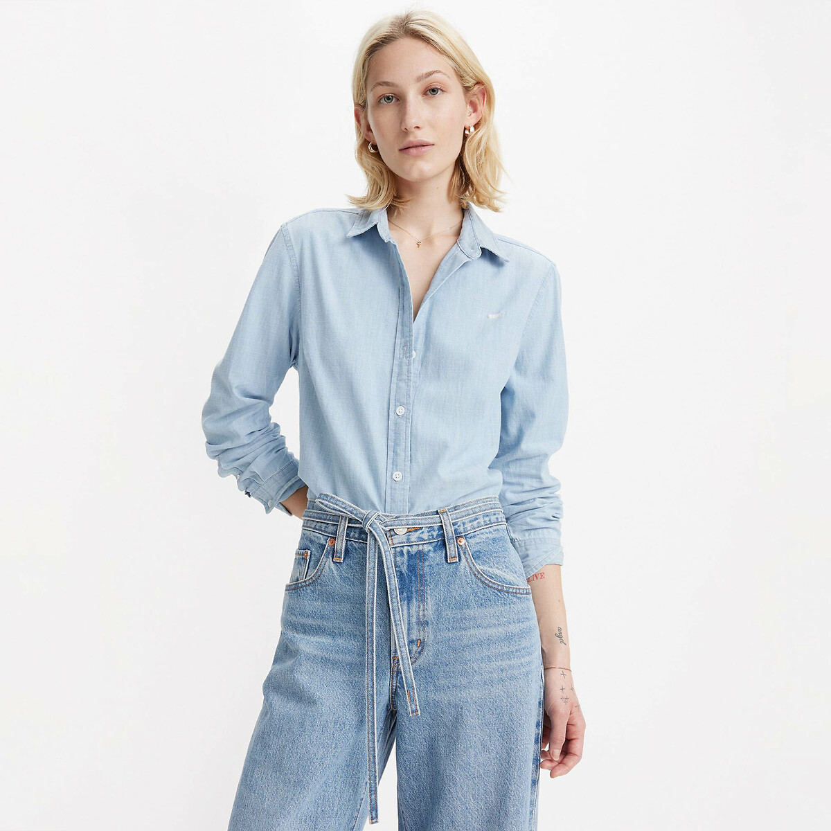 The Classic BW Shirt in Cotton dazed light stone, LEVI'S