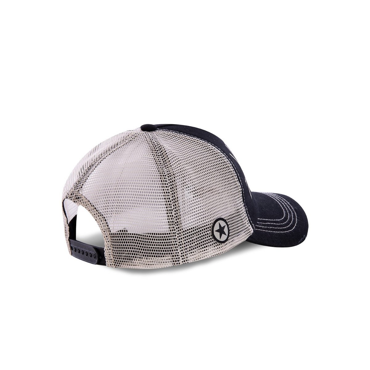 Casquette Trucker avec filet Crew noir/beige, VON DUTCH
