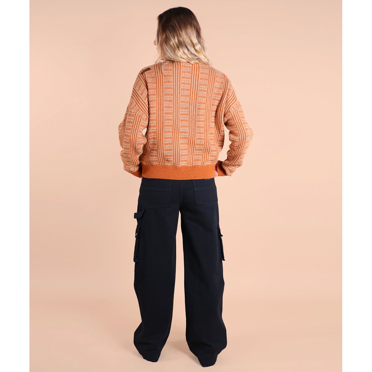 Pull turtleneck demi zippé TANNING spice brown, OXBOW