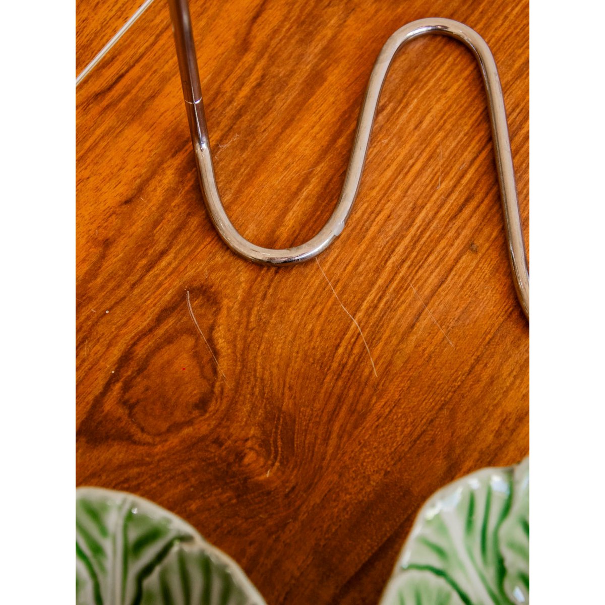 Table à manger en formica à rabats Karla N°1267 - Bon état bois foncé, DEBONGOUT