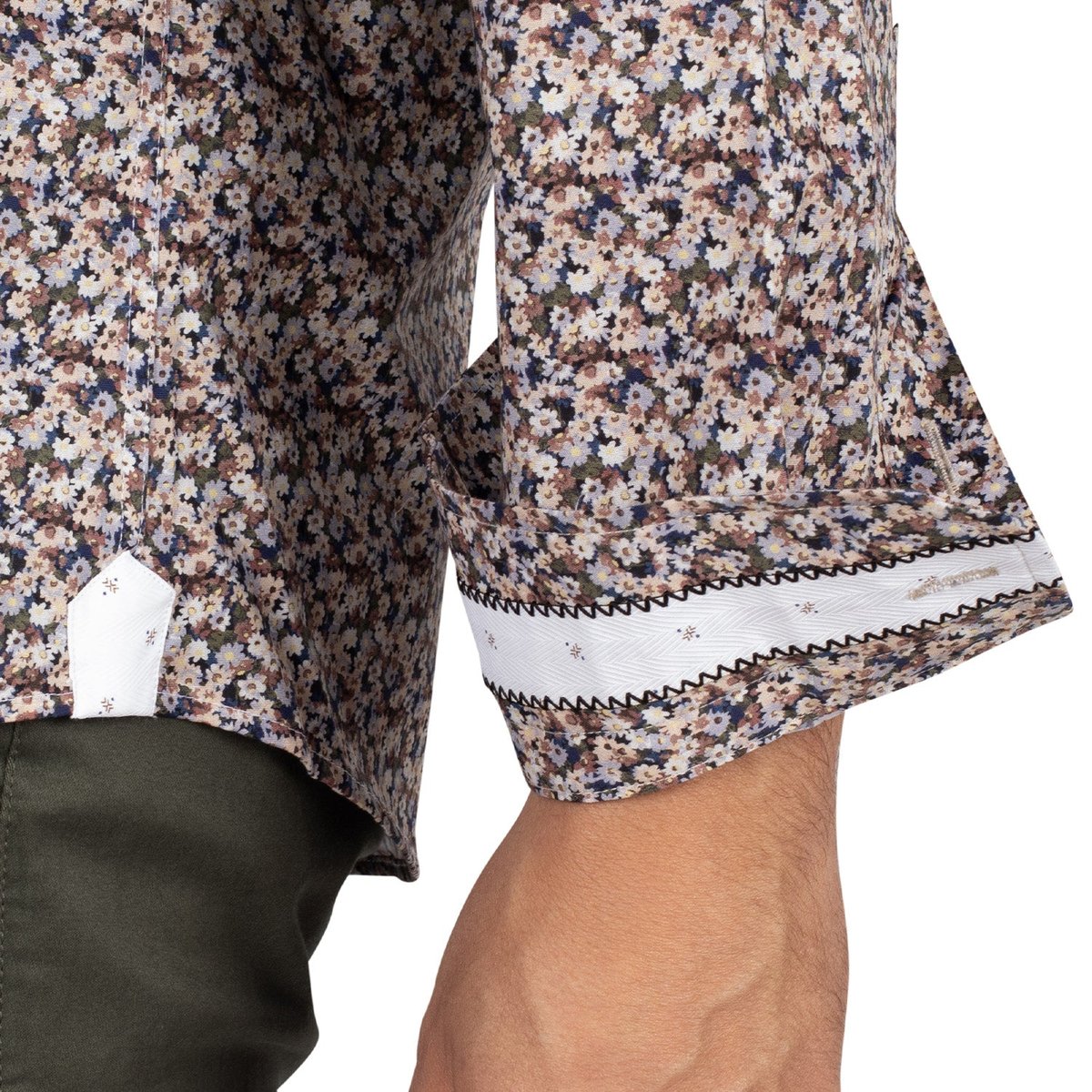 Chemise à motif flowers noir, SHILTON