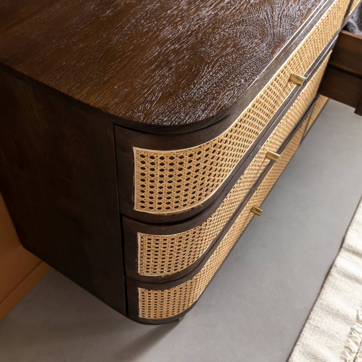 Commode en bois de manguier SOREN bois foncé, MADE IN MEUBLES 