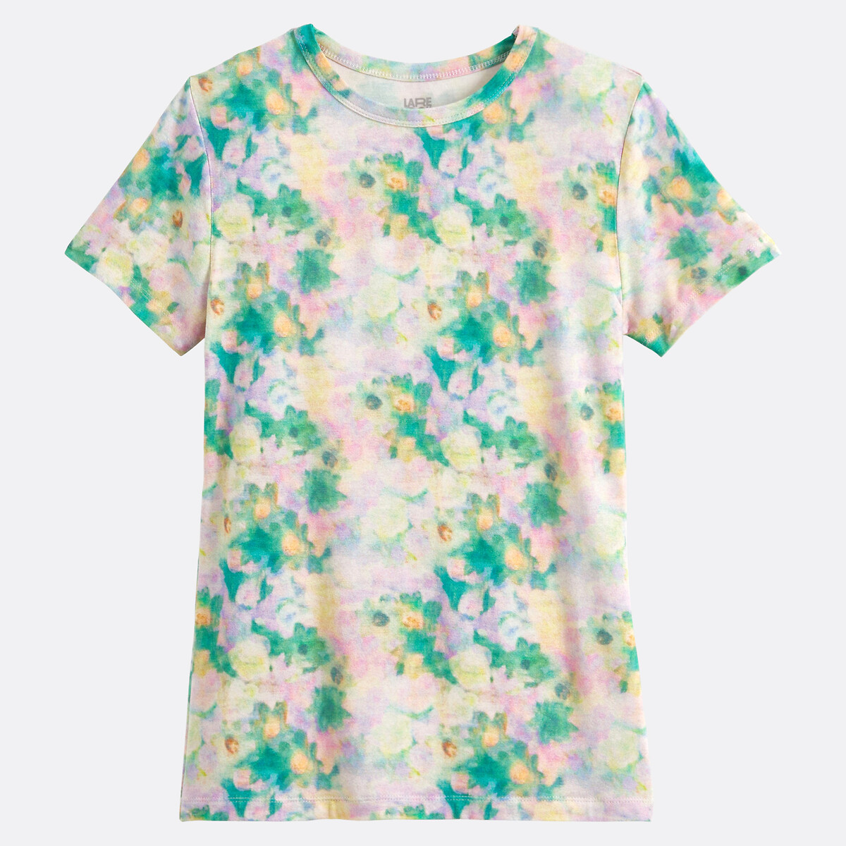 T-Shirt mit rundem Ausschnitt und Blumenmuster motiv blumen, LA REDOUTE COLLECTIONS