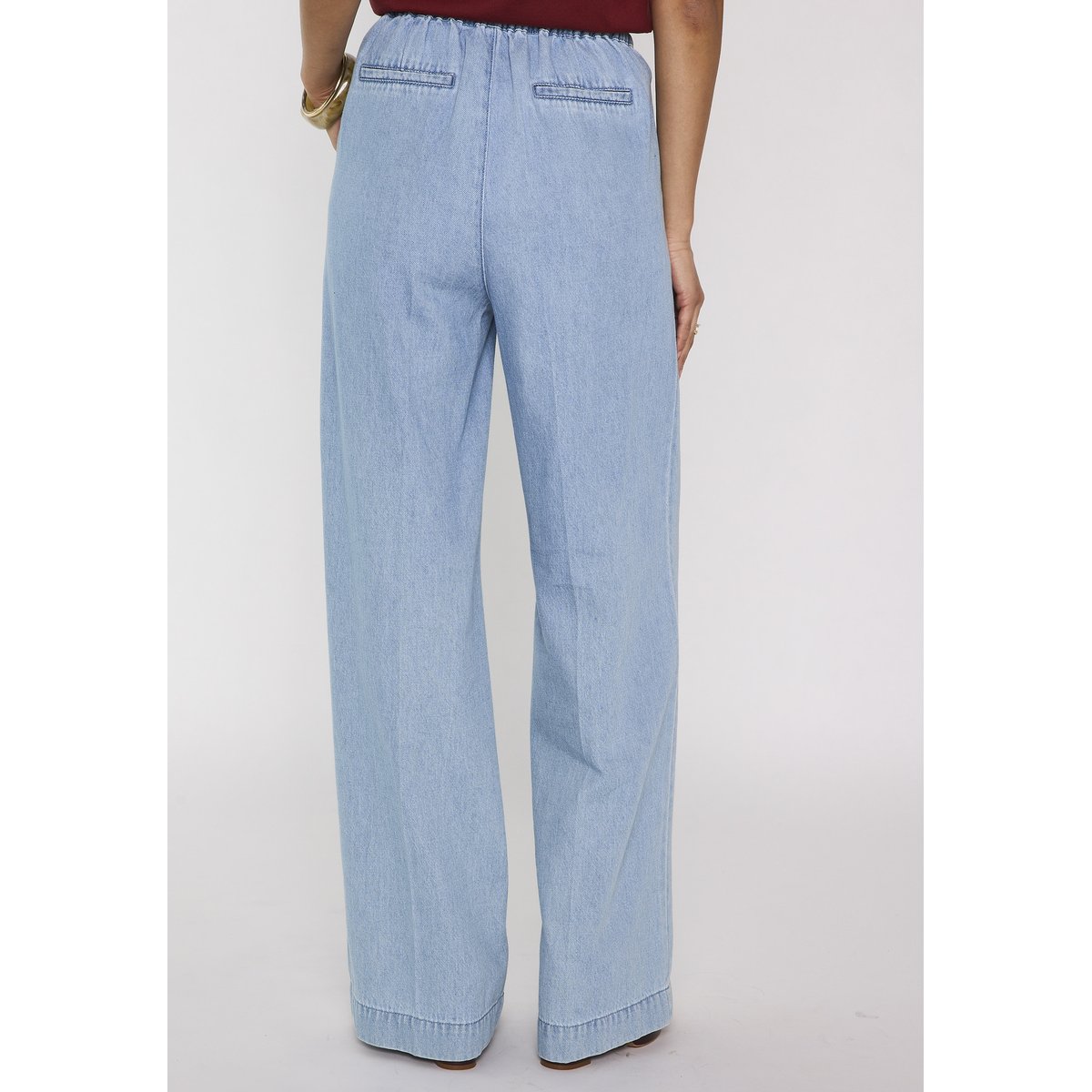Jean large et cropped en coton TINO pure bleached, Maison 123