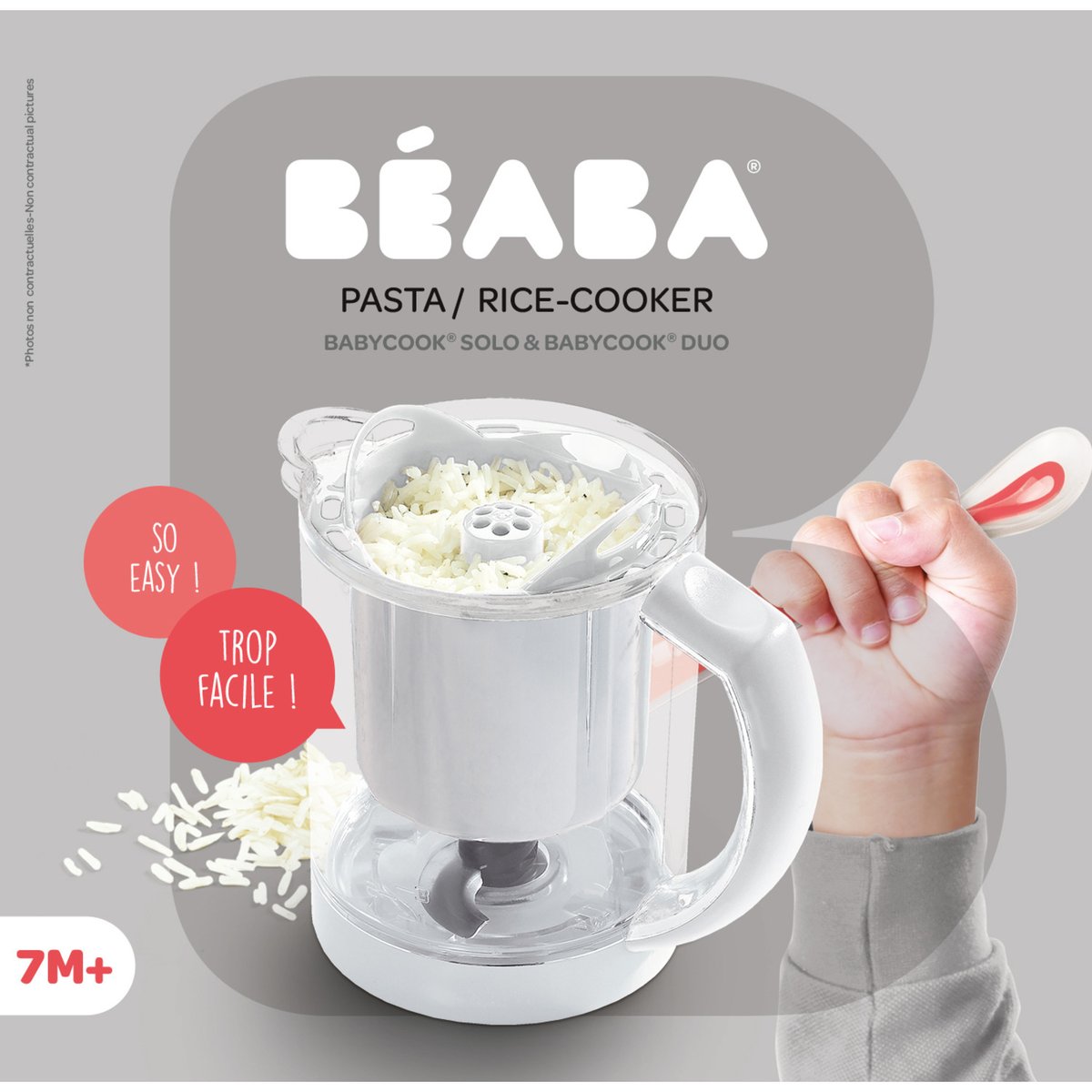 Panier de cuisson pour féculents BABYCOOK SOLO DUO blanc, BEABA