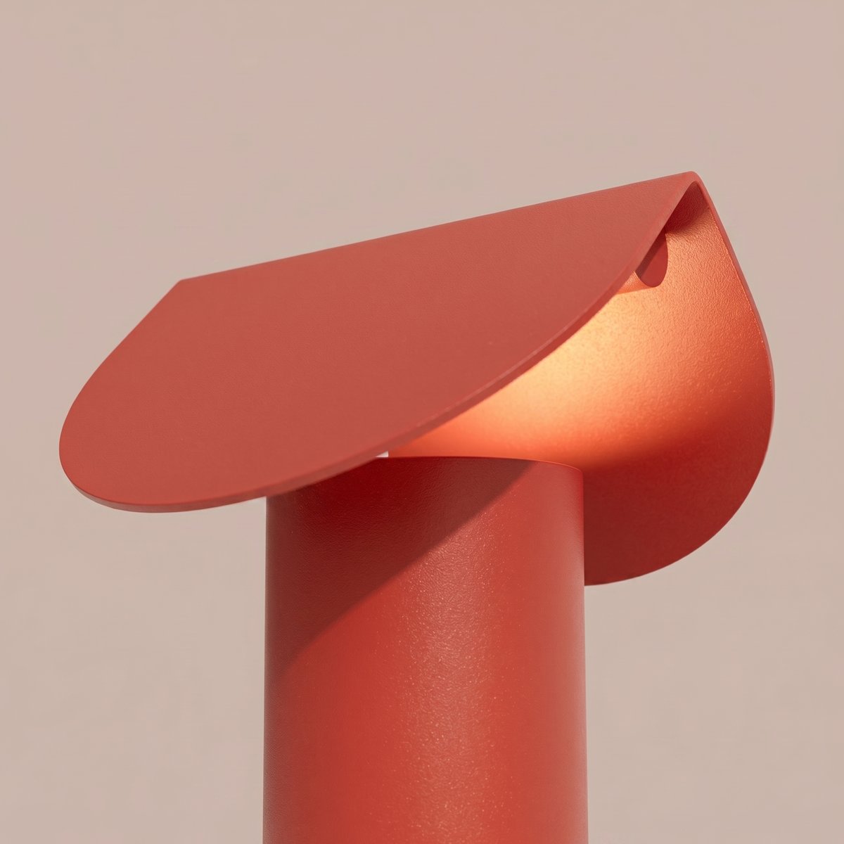 Lampe de bureau Aluminium Rouge LED 1 Biscuit rouge, EDEN