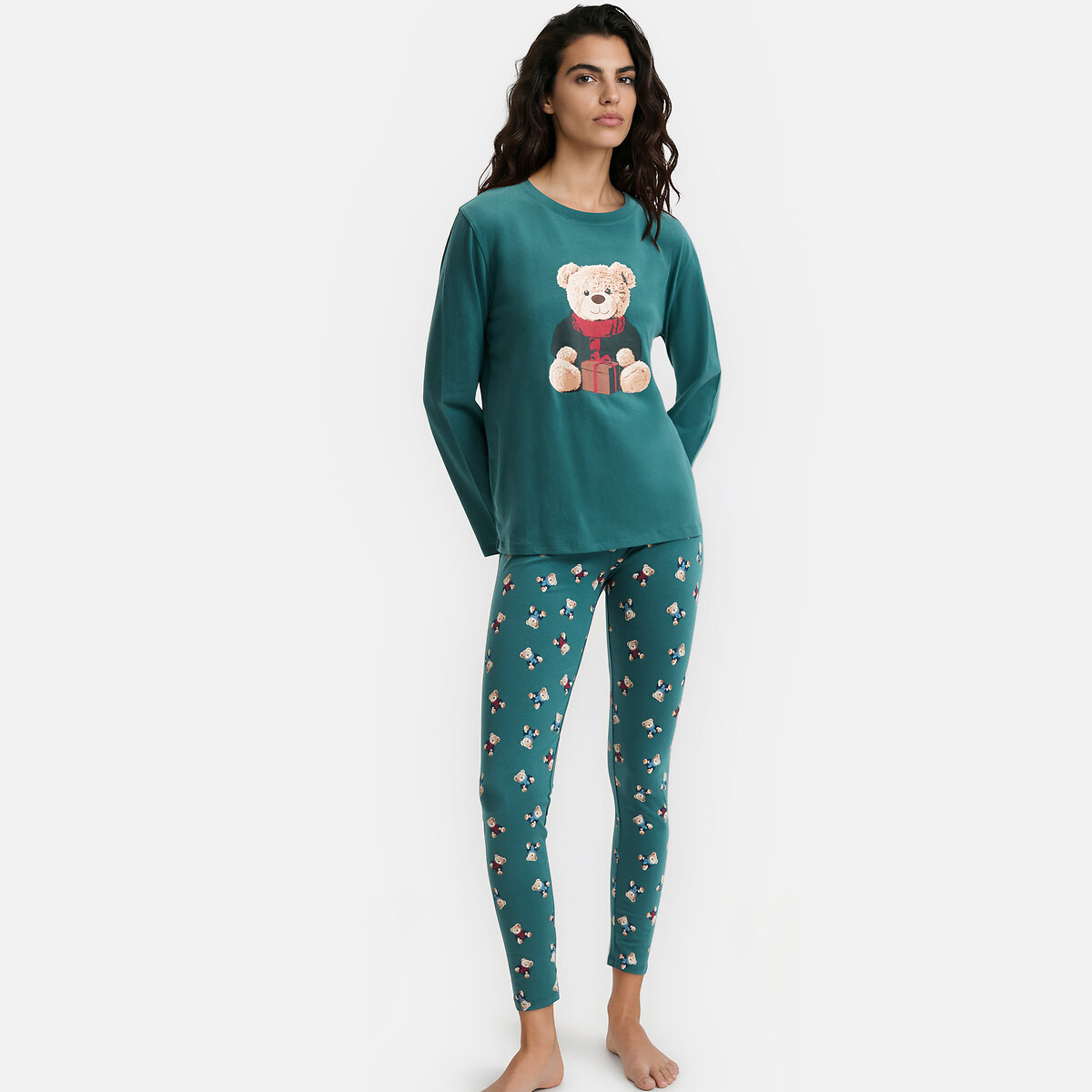 Tweedelige pyjama van jersey, met berenprint bedrukt, SO'HOME
