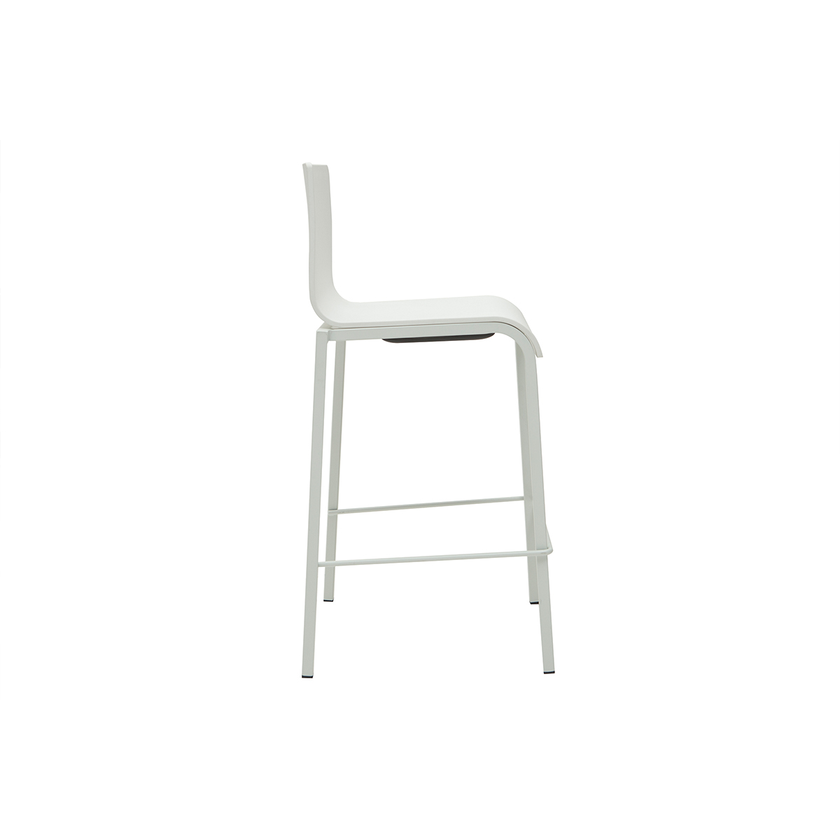 Tabourets de bar design empilables H65 cm (lot de 2) KUPA blanc, MILIBOO