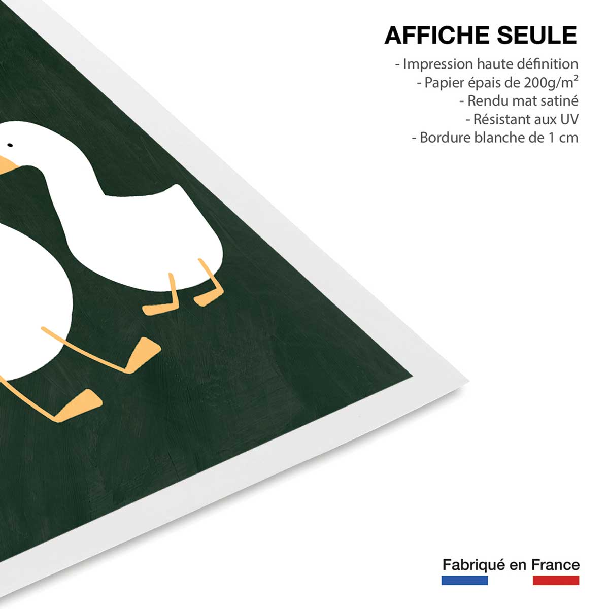 Affiche enfant oie affiche seule, HEXOA