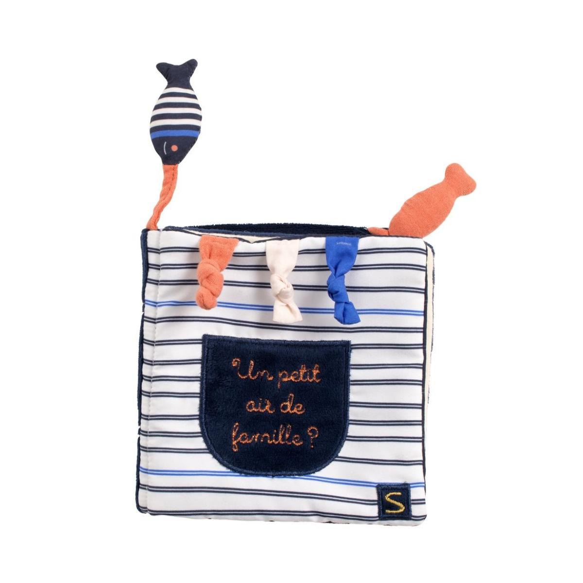 Livre d'éveil BABY SAILOR bleu, blanc, orange, SAUTHON