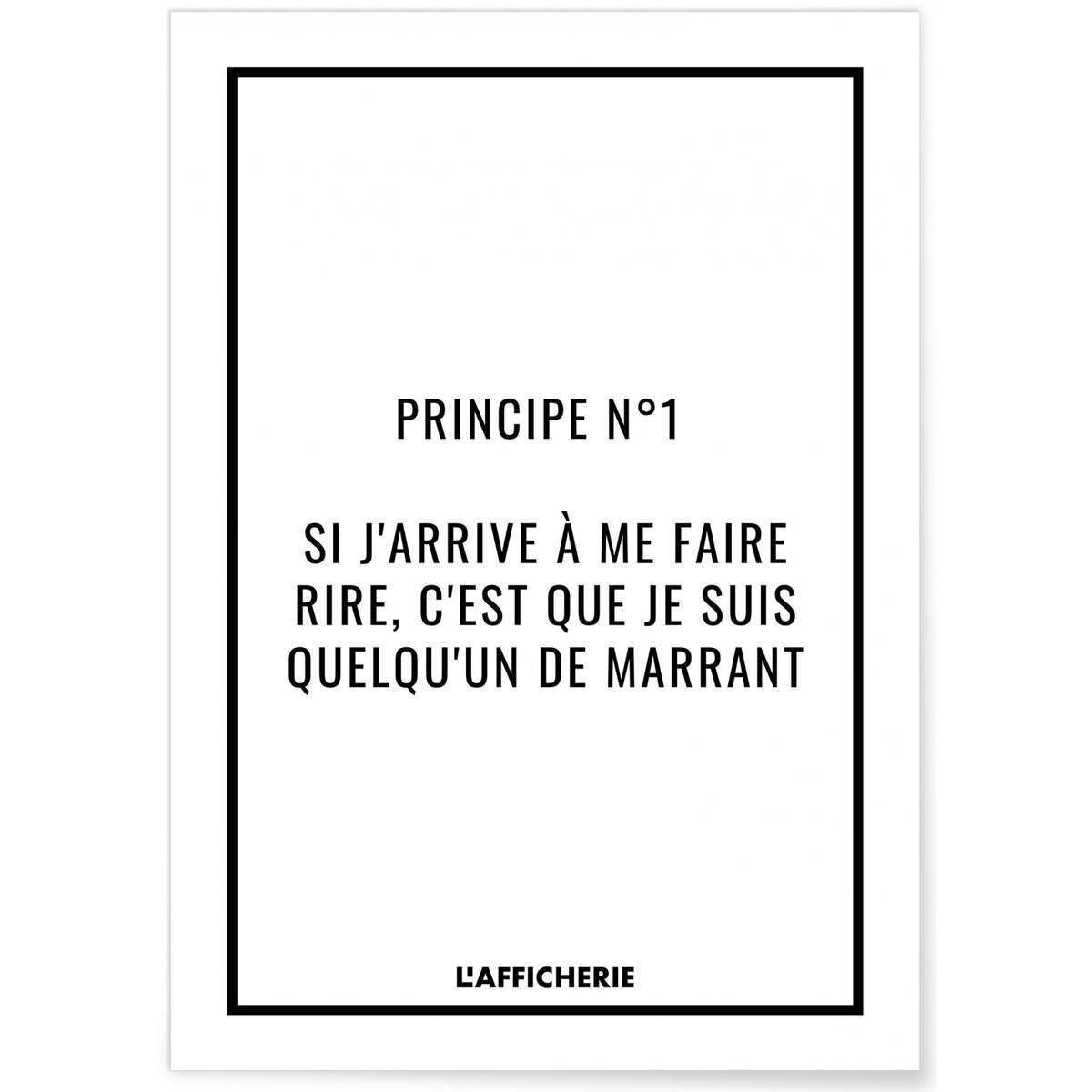 Affiche Principe n1 blanc, L'AFFICHERIE