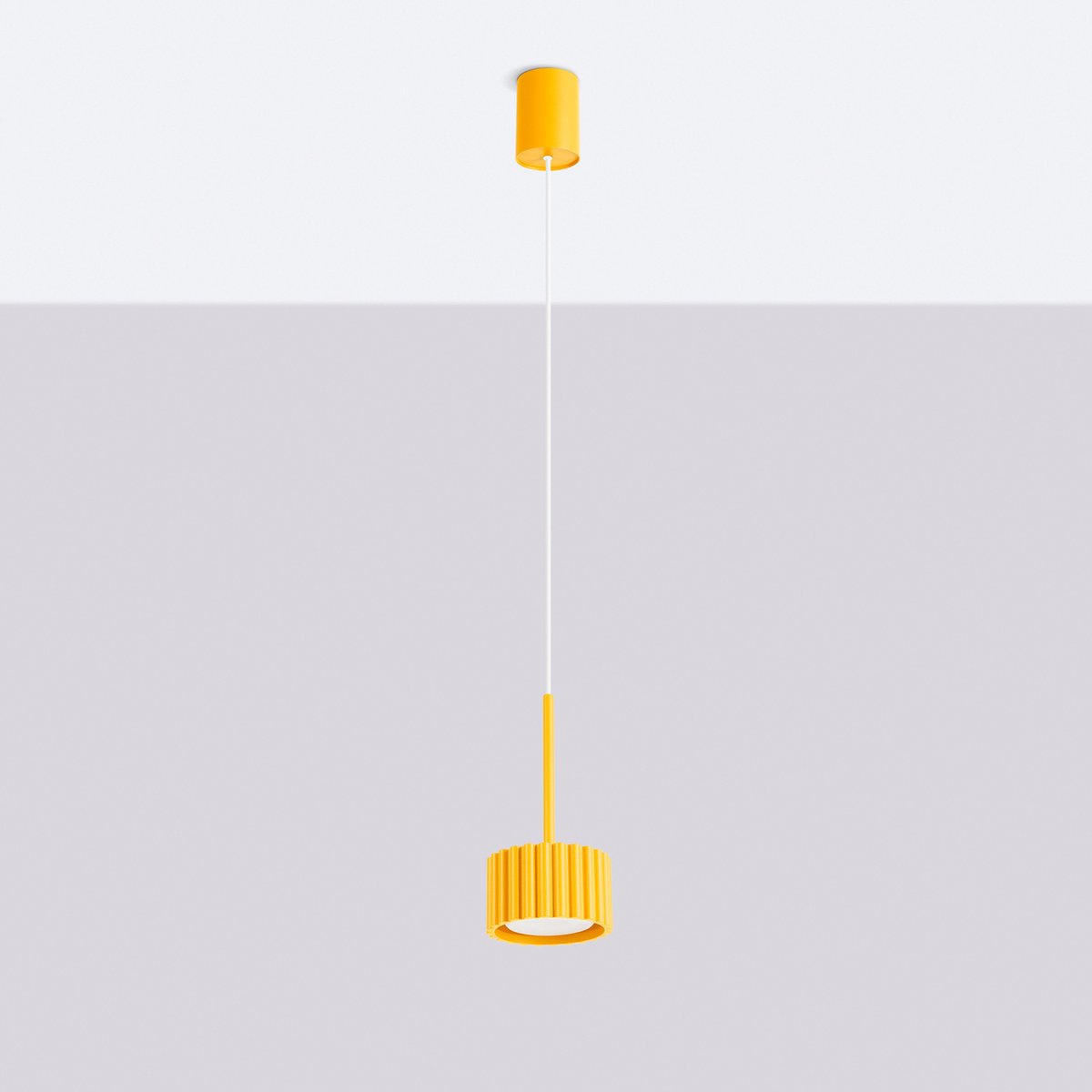 Suspension Aluminium Jaune Gx53 1 AURA jaune, EDEN