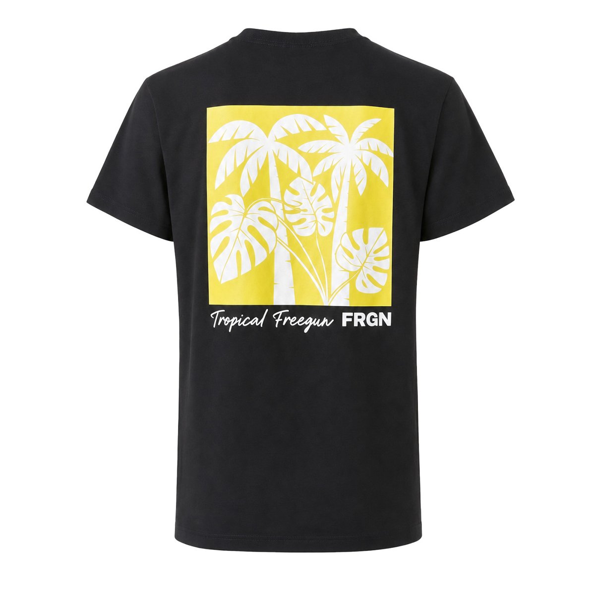 Tee shirt en coton BORIS noir/blanc/jaune, FREEGUN