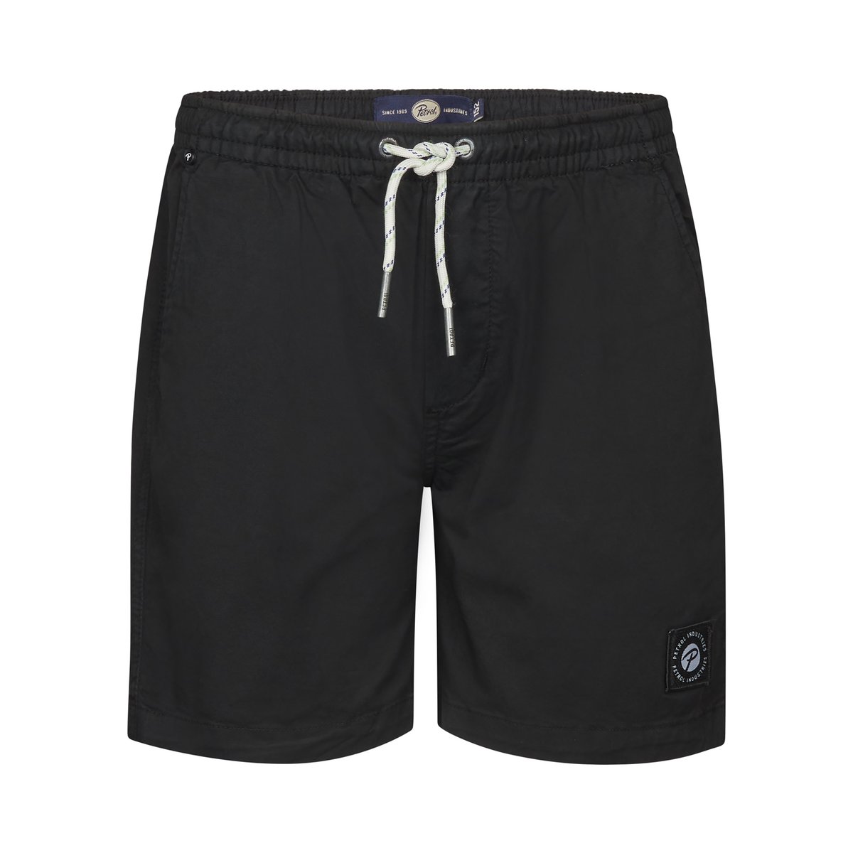 Short chino avec cordon de serrage angler noir black, PETROL INDUSTRIES