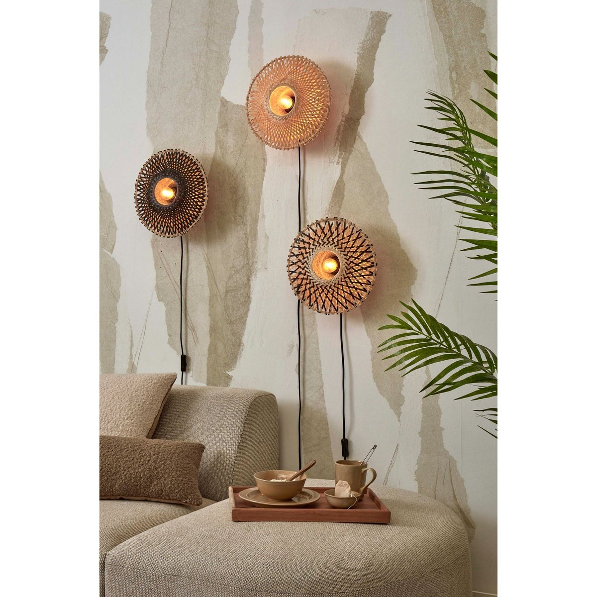Lampe Murale Bambou KALIMANTAN bambou, GOOD & MOJO