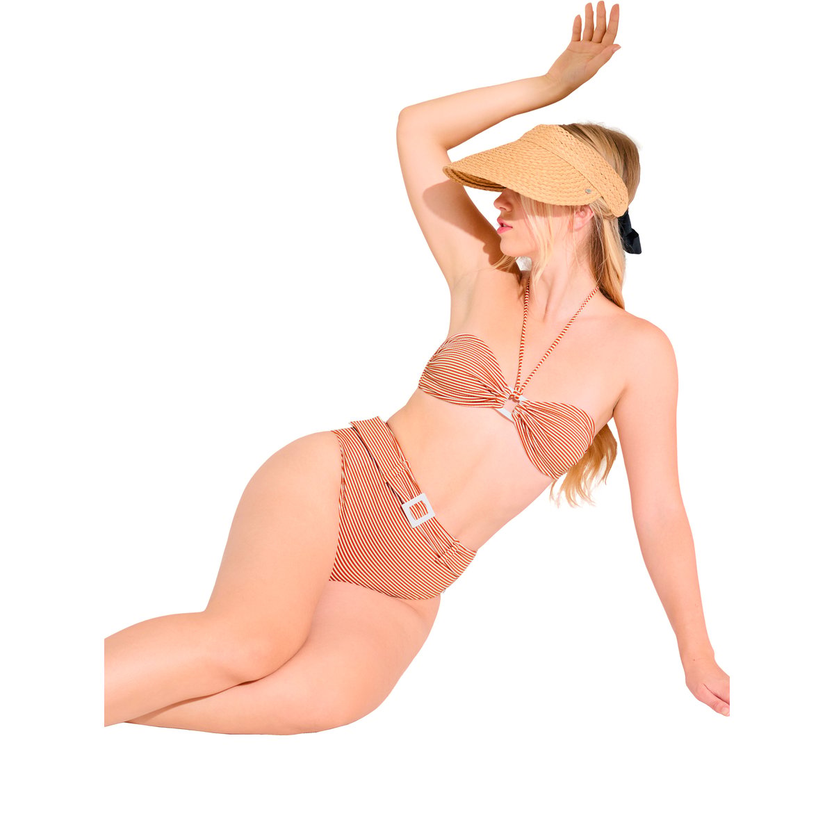 Haut maillot de bain bandeau sans armatures LASCARI rouge, LISCA