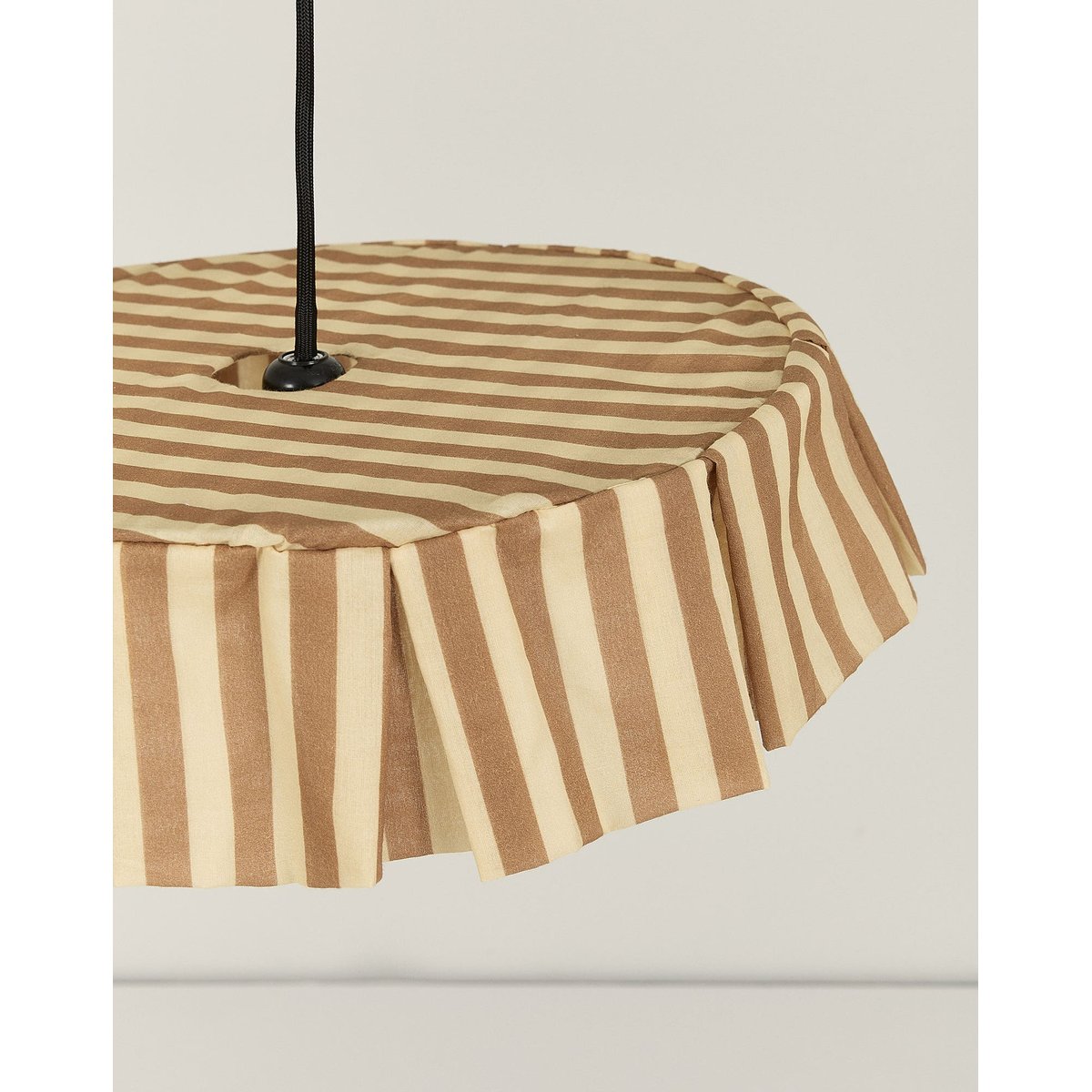 Abat-jour pour suspension en voile de coton diam. 40 cm – VIBES brown stripes, NOBODINOZ