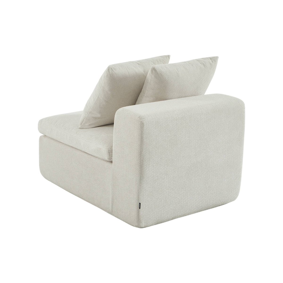 Fauteuil compressé pour canapé modulable tissu chenille 1 place MOVI blanc, SWEEEK