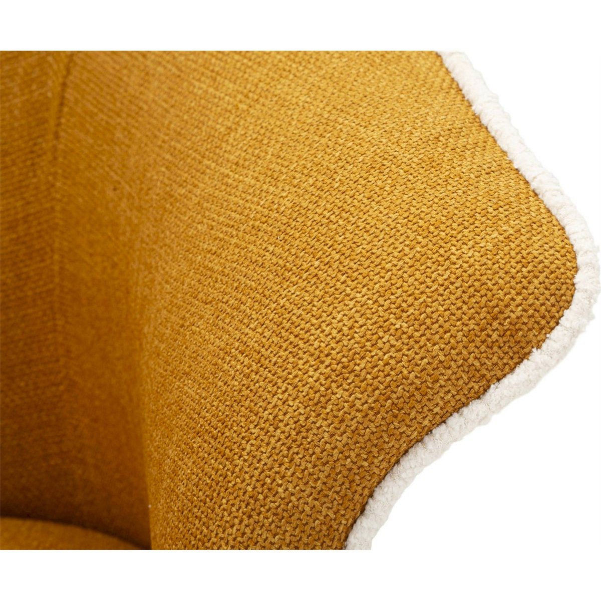 Fauteuil pivotant enveloppant socle en fer MODERN moutarde, RECOLLECTION