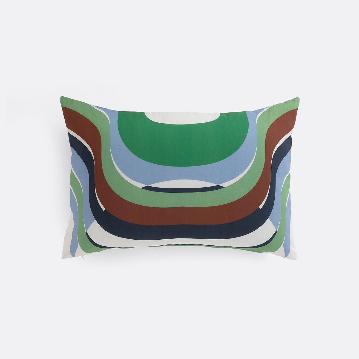 Coussin d'extérieur, rectangulaire, 60 x 40 cm imprimé géométrique, SONGE vert, MAPOÉSIE X LA REDOUTE INTÉRIEURS