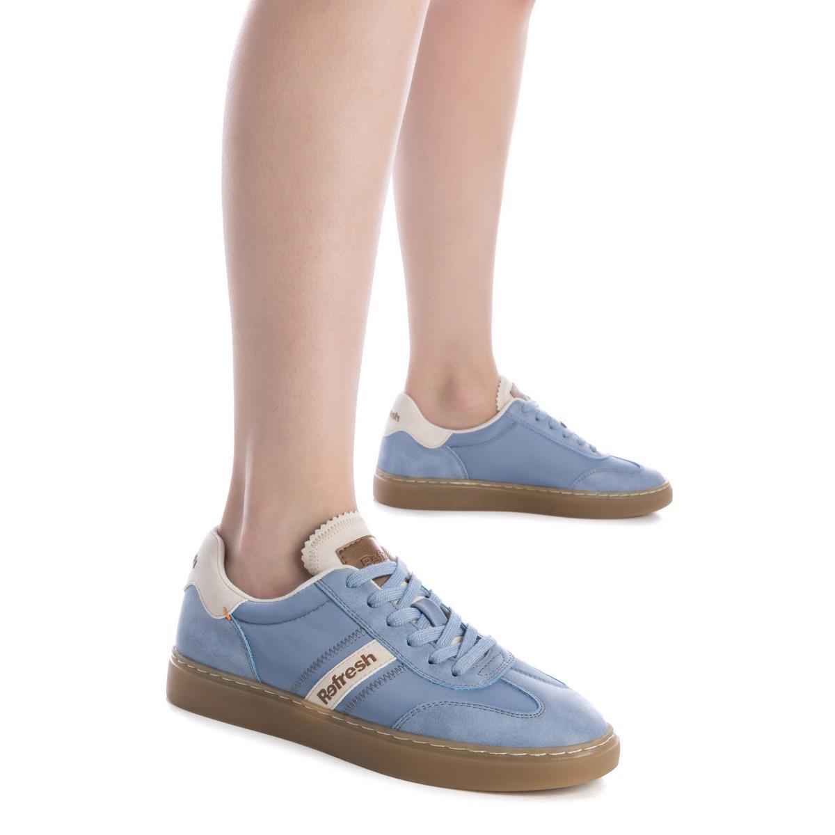 Baskets Autoclave Plaine Décontractée Lacets bleu jean, REFRESH