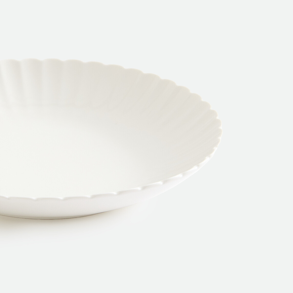 Lot de 6 assiettes creuses, en porcelaine, YLAN blanc, LA REDOUTE INTERIEURS