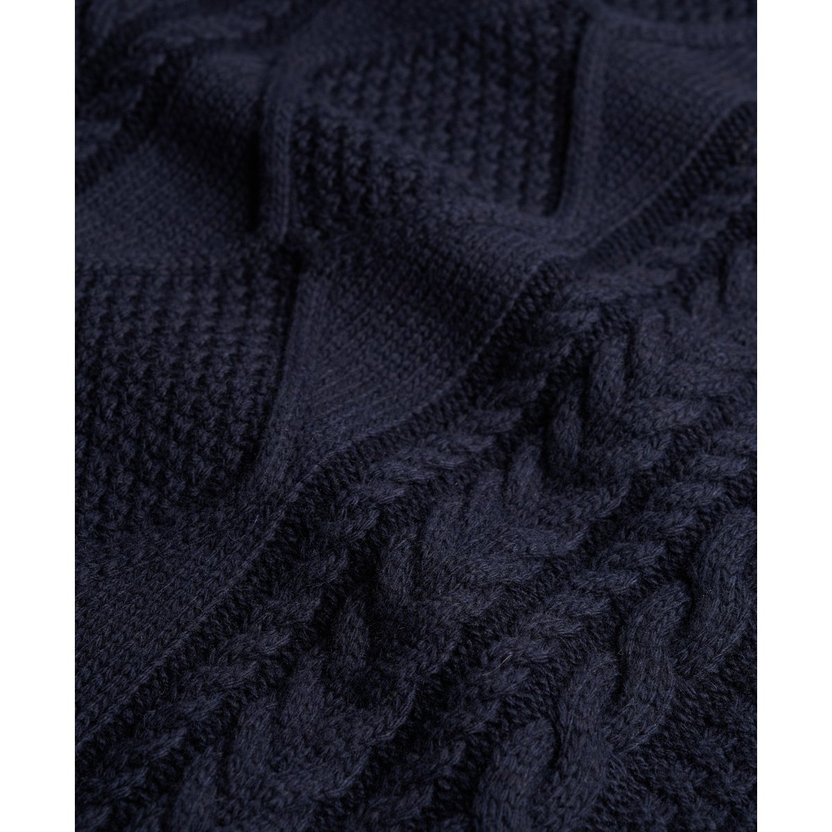 Robe en maille torsadée ample bleu marine éclipse, SUPERDRY