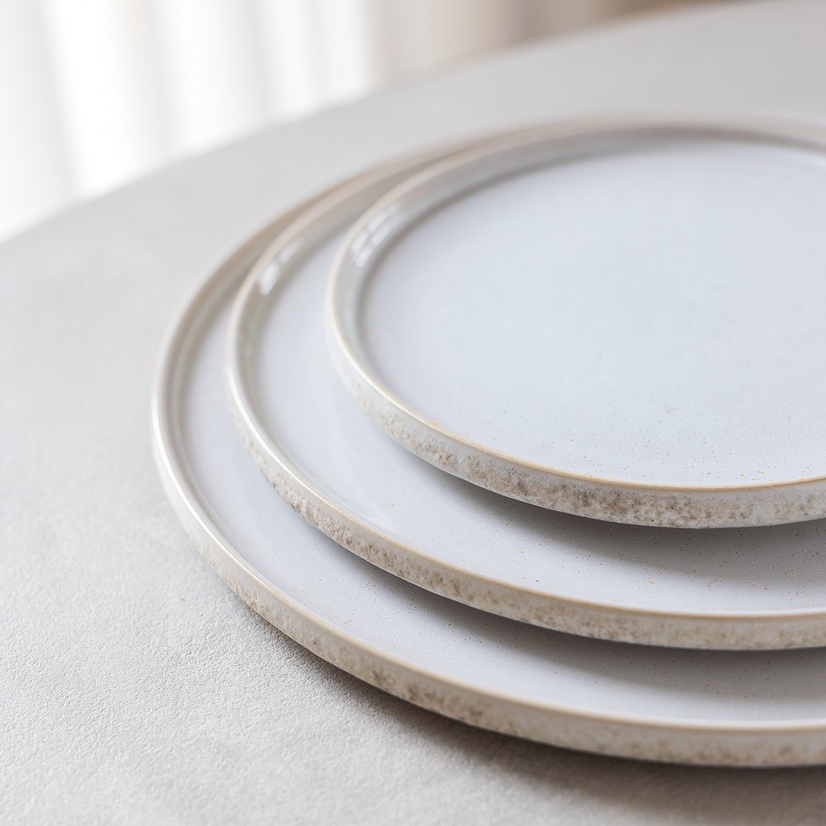 Lot de 4 assiettes FARO beige, SP COLLECTION