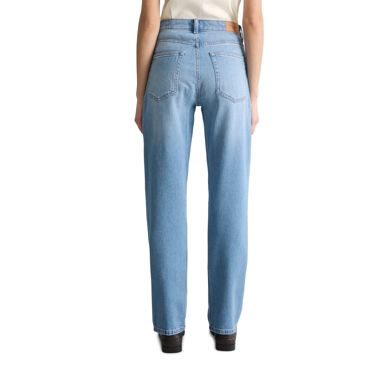 Jeans modèle Olina droit en doux mélange de coton organique et de lyocell bleu clair, MARC O’POLO DENIM