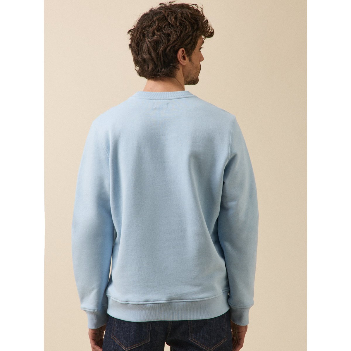 Sweat molleton coton biologique ciel, CYRILLUS