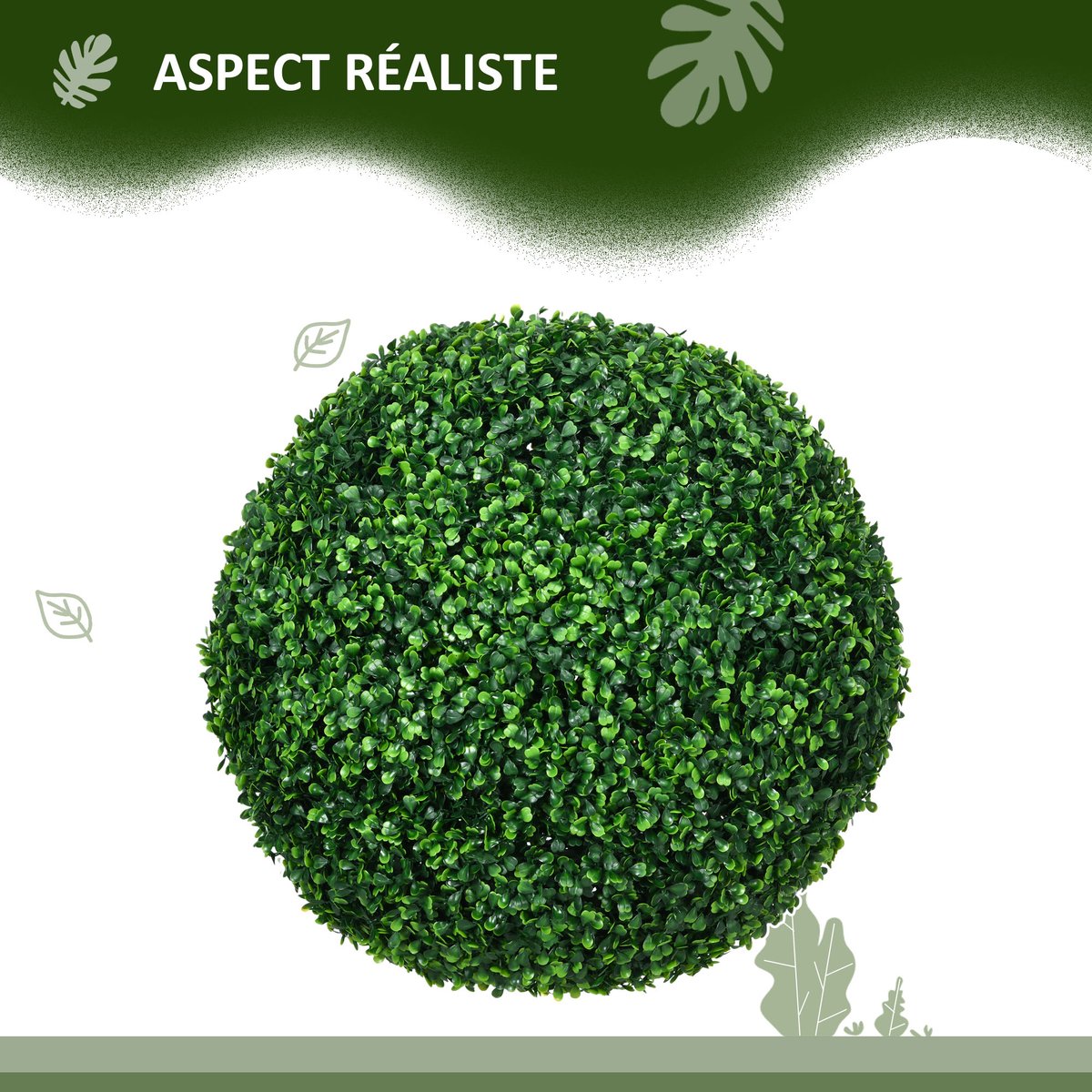 Topiaires artificielles PE Vert vert, HOMCOM