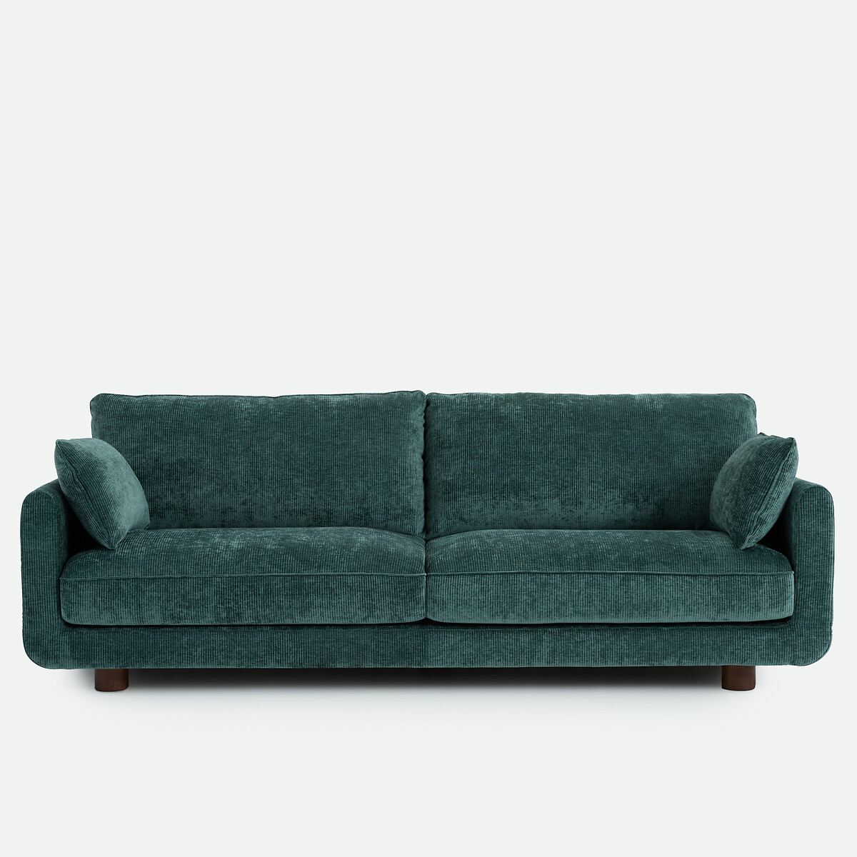 Canapé droit 2, 3, 4 ou 5 places, en velours côtelé gaufré, EMILIO bleu paon, LA REDOUTE INTERIEURS